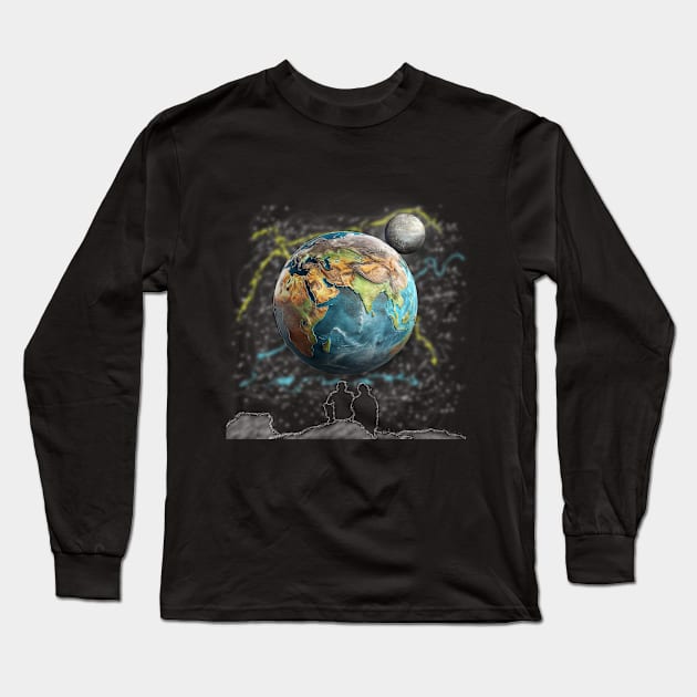 Outside the earth Long Sleeve T-Shirt by Hamza_Atelier